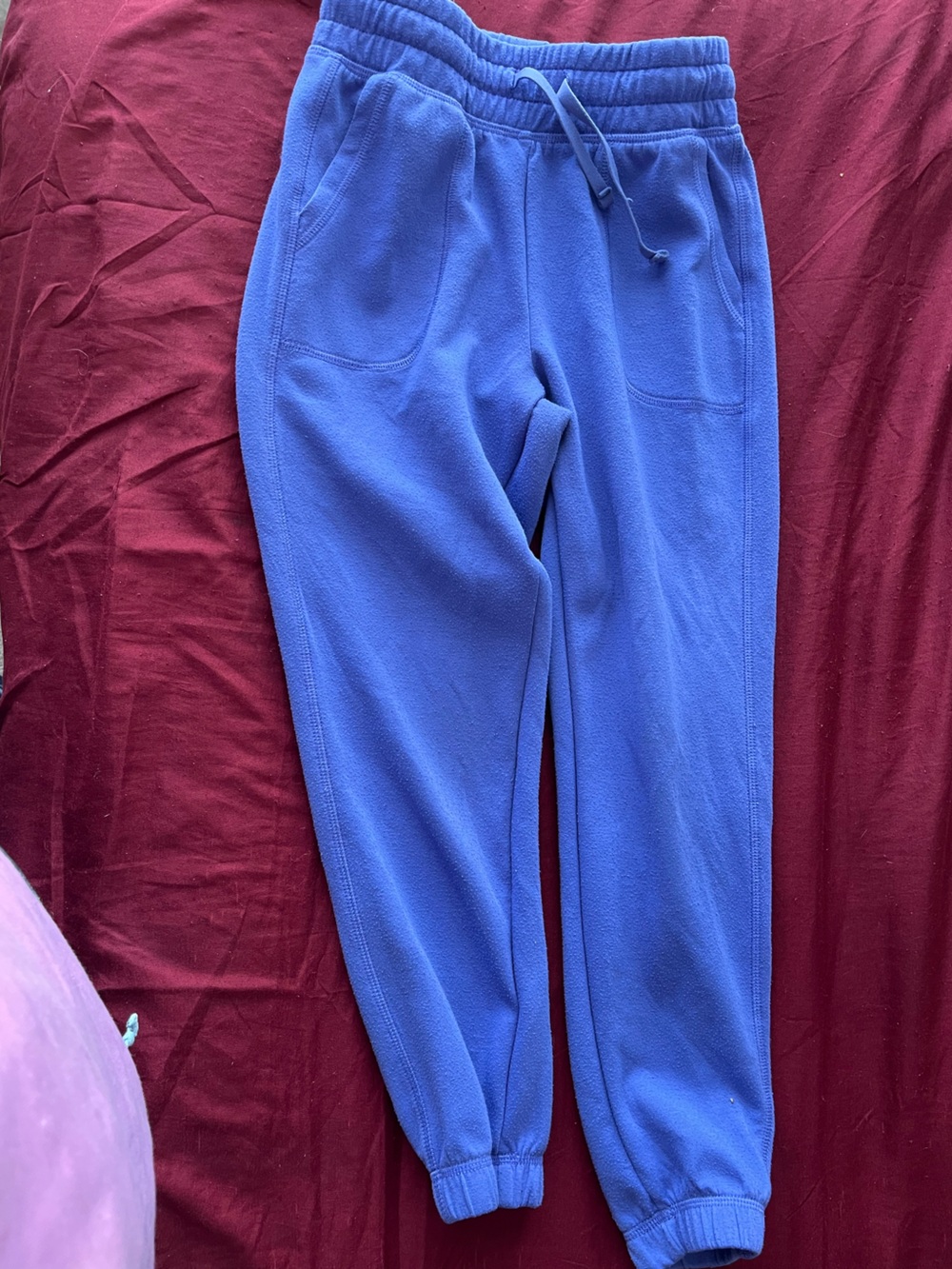 90 Degree By Reflex Purple Active Fleece Joggers